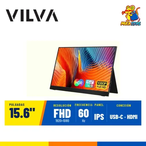 Monitor Portátil Vilva 15.6" 1080p FHD