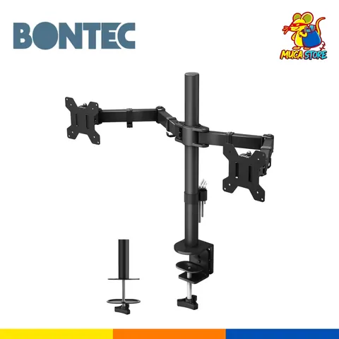 Soporte para Monitor Doble Brazo Bontec Negro