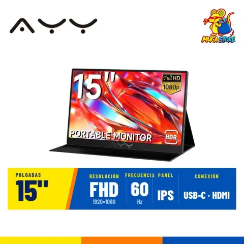 Monitor Portátil AYY A15G1B 15" 1080p 60Hz IPS