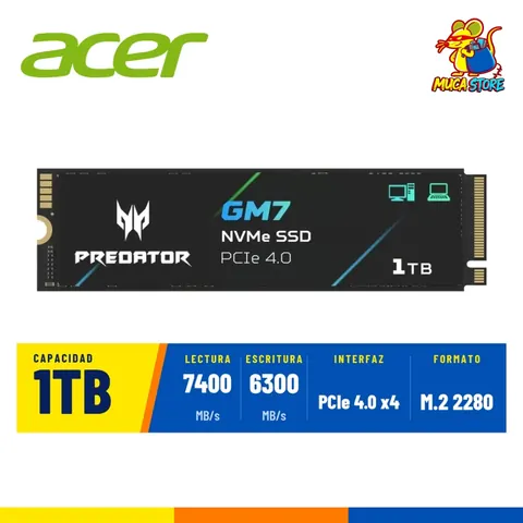 SSD ACER Predator GM7 1TB NVMe PCIe 4.0